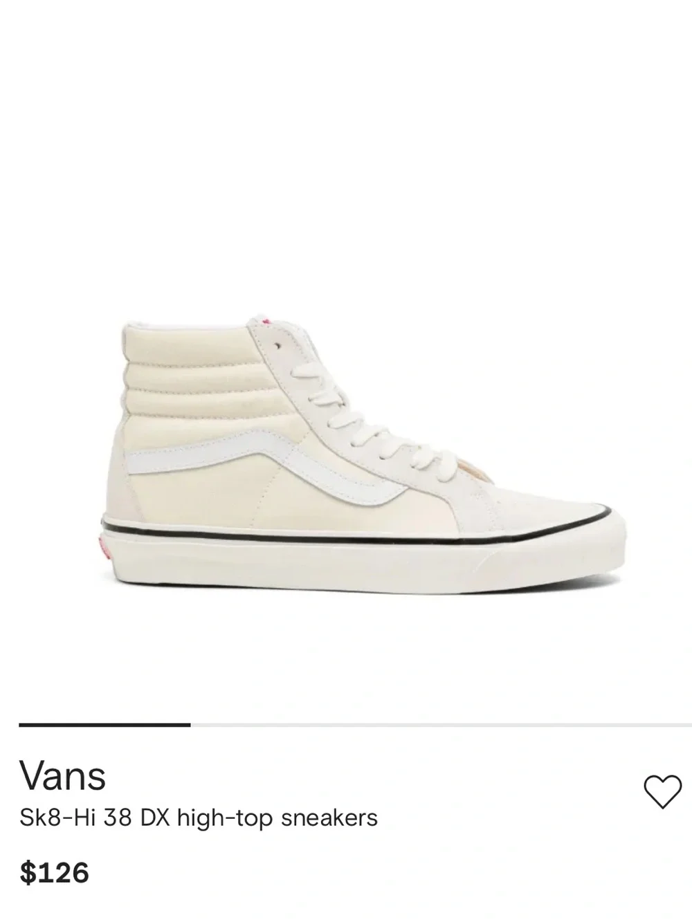 Vans Sk8-Hi 38 DX High-Top Sneakers in Off-White and White